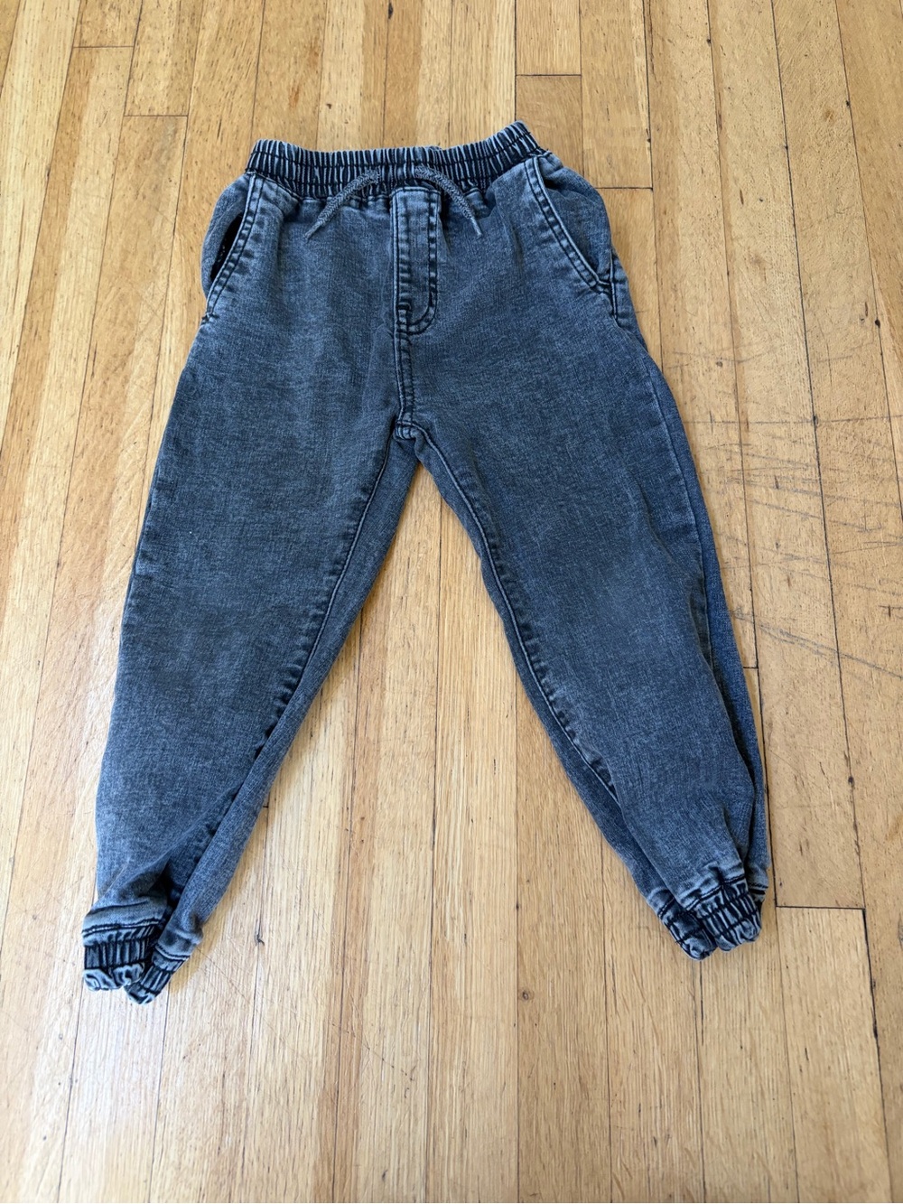 Volcom Kids Washed Black Elastic Cuff Joggers in 4T